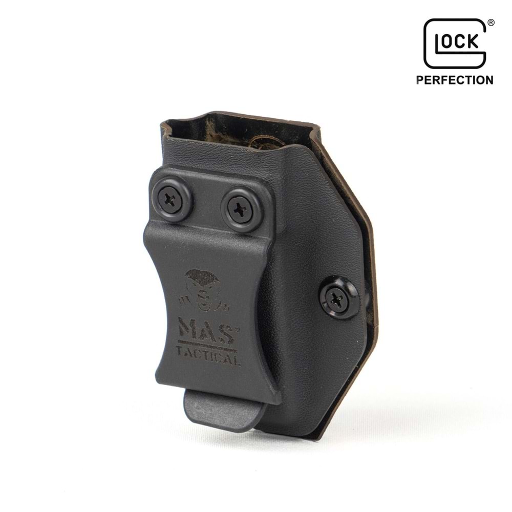 Mas Tactical® Kydex İç Taşıma Şarjör Kılıfı 9mm Glock Siyah