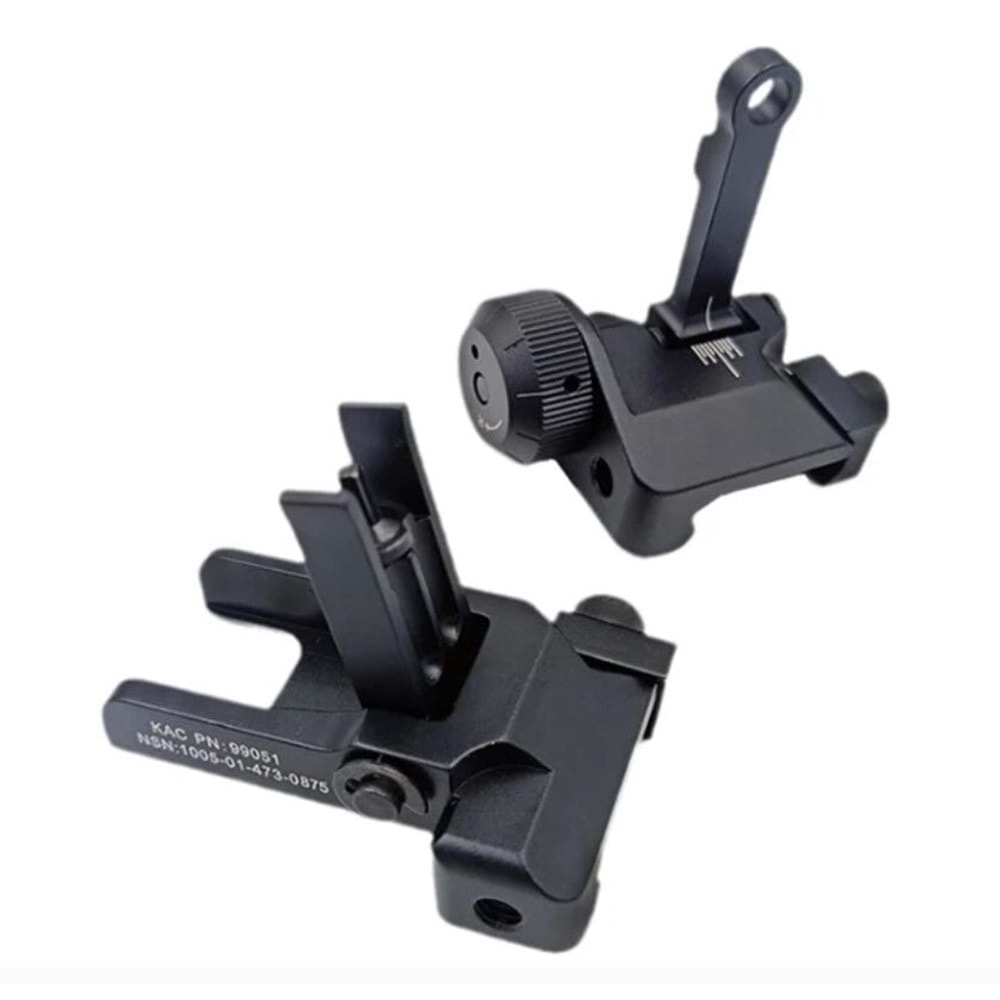 [GG] KAC Style 300M Metal Front and Rear Sight Set[For MK18 MOD 1 AEG/GBB Serie][BLK]