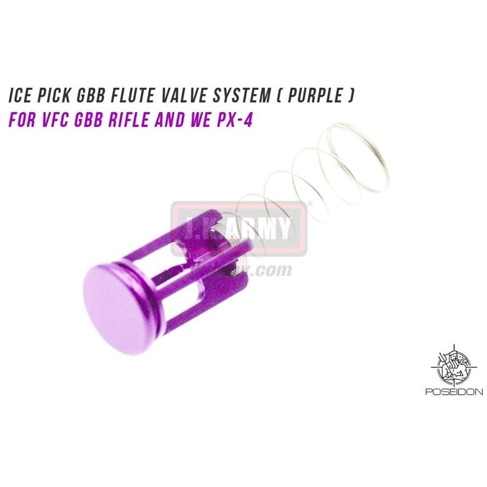 Poseidon ICE PICK GBB Flute Valve System ( Purple ) ( TM MWS Compatible ) ( For VFC GBB Rifle and Marui / WE PX-4 ) SKU / Code. POS-PI-005