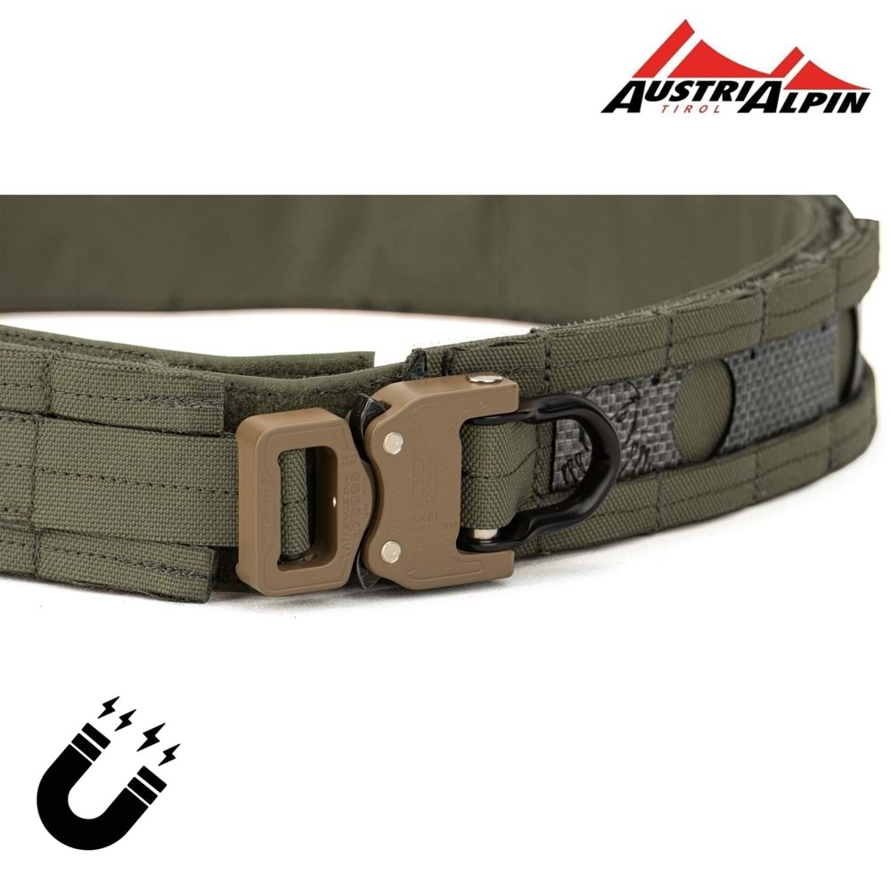 Mas Tactical® Görev Kemeri 6169 Mıknatıslı Tegris/AustriAlpin D-Tokalı 25mm Haki