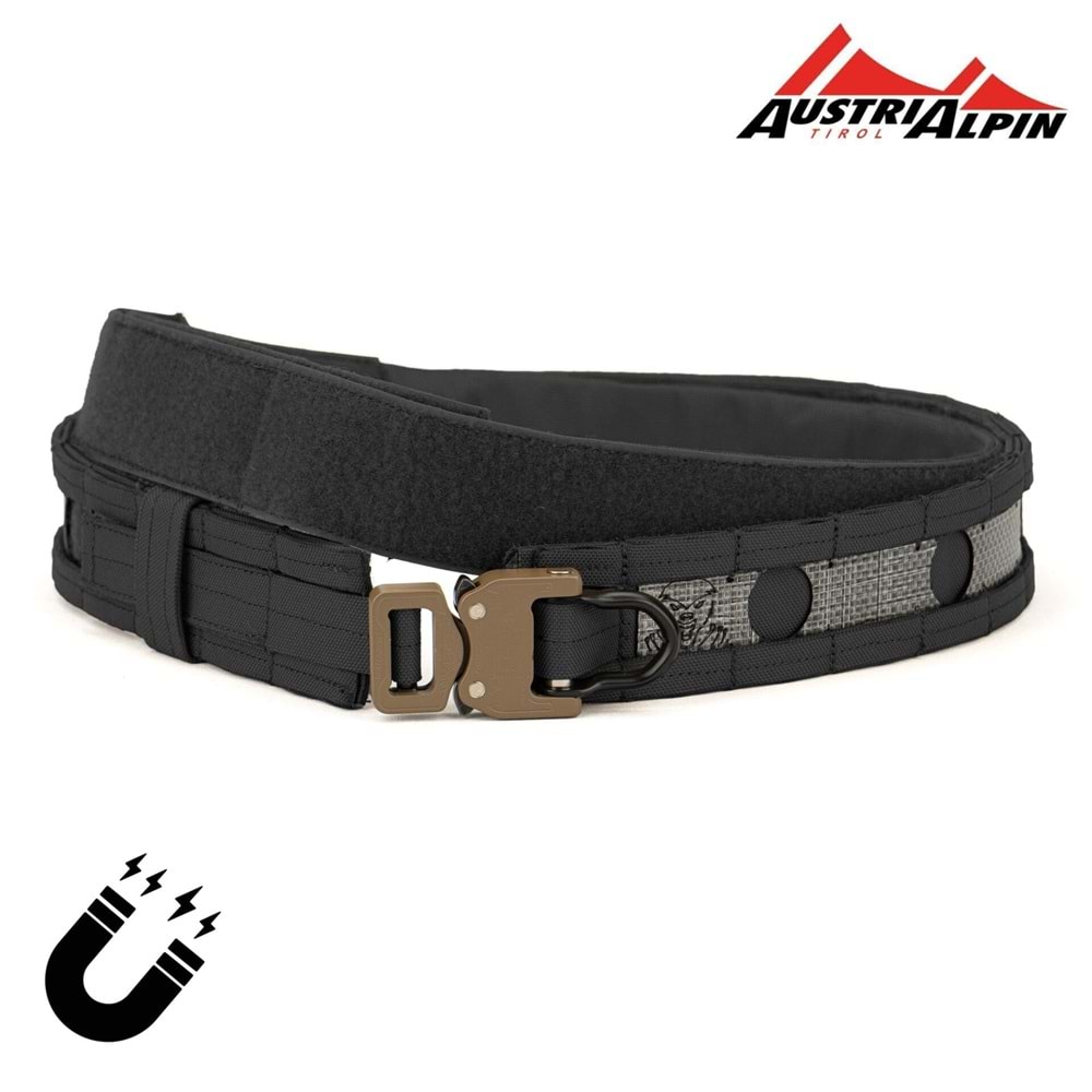 Mas Tactical® Görev Kemeri 6169 Mıknatıslı Tegris/AustriAlpin D-Tokalı 25mm Siyah