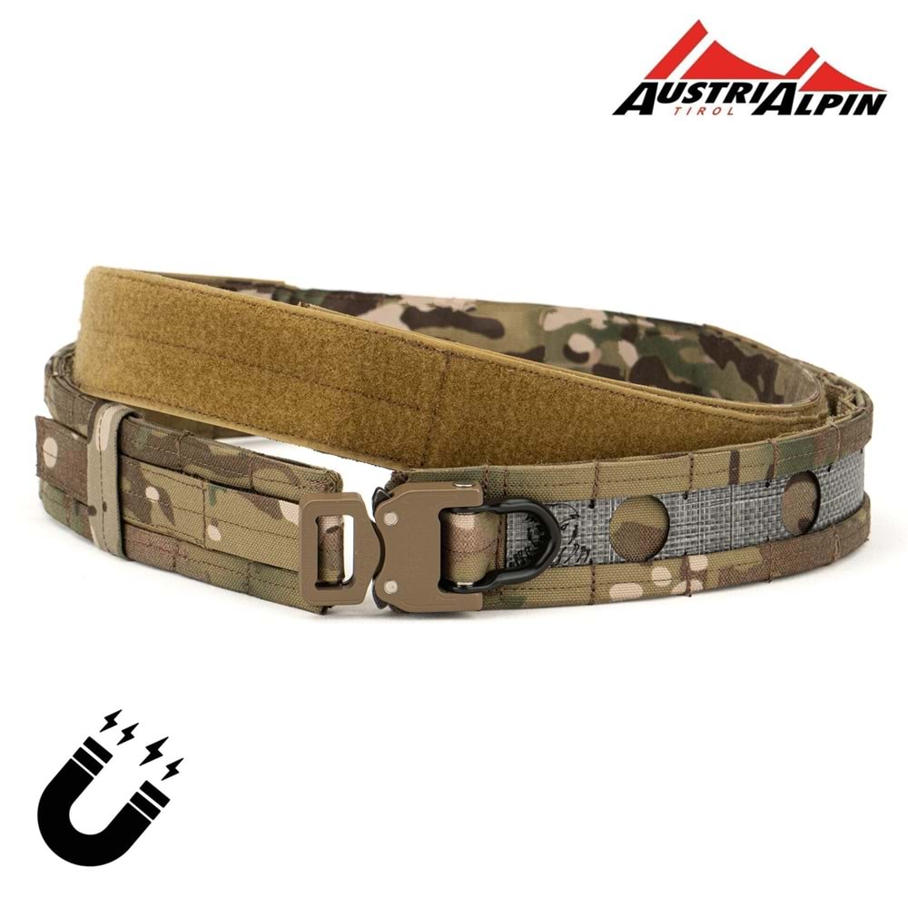 Mas Tactical® Görev Kemeri 6169 Mıknatıslı Tegris/AustriAlpin D-Tokalı 25mm Multicam