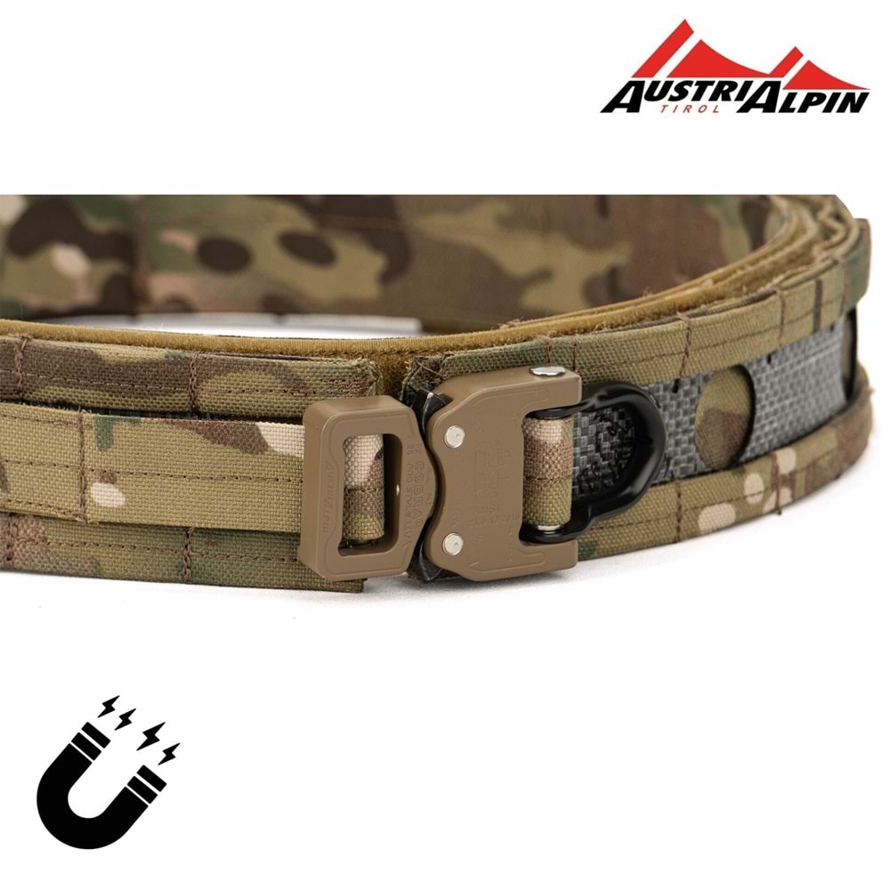 Mas Tactical® Görev Kemeri 6169 Mıknatıslı Tegris/AustriAlpin D-Tokalı 25mm Multicam