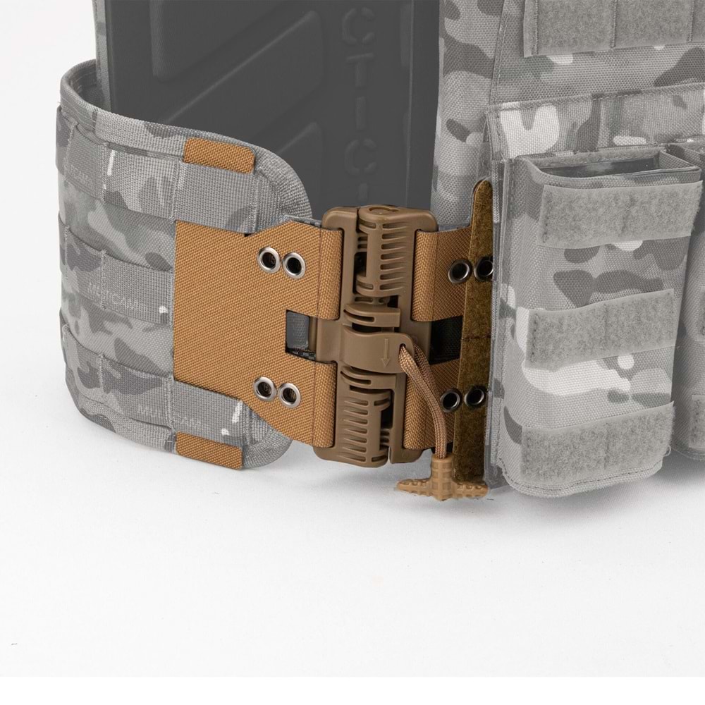 Mas Tactical® Tegris Yan Panel Hızlı Söküm Tokalı Kumaş Kaplı Tan