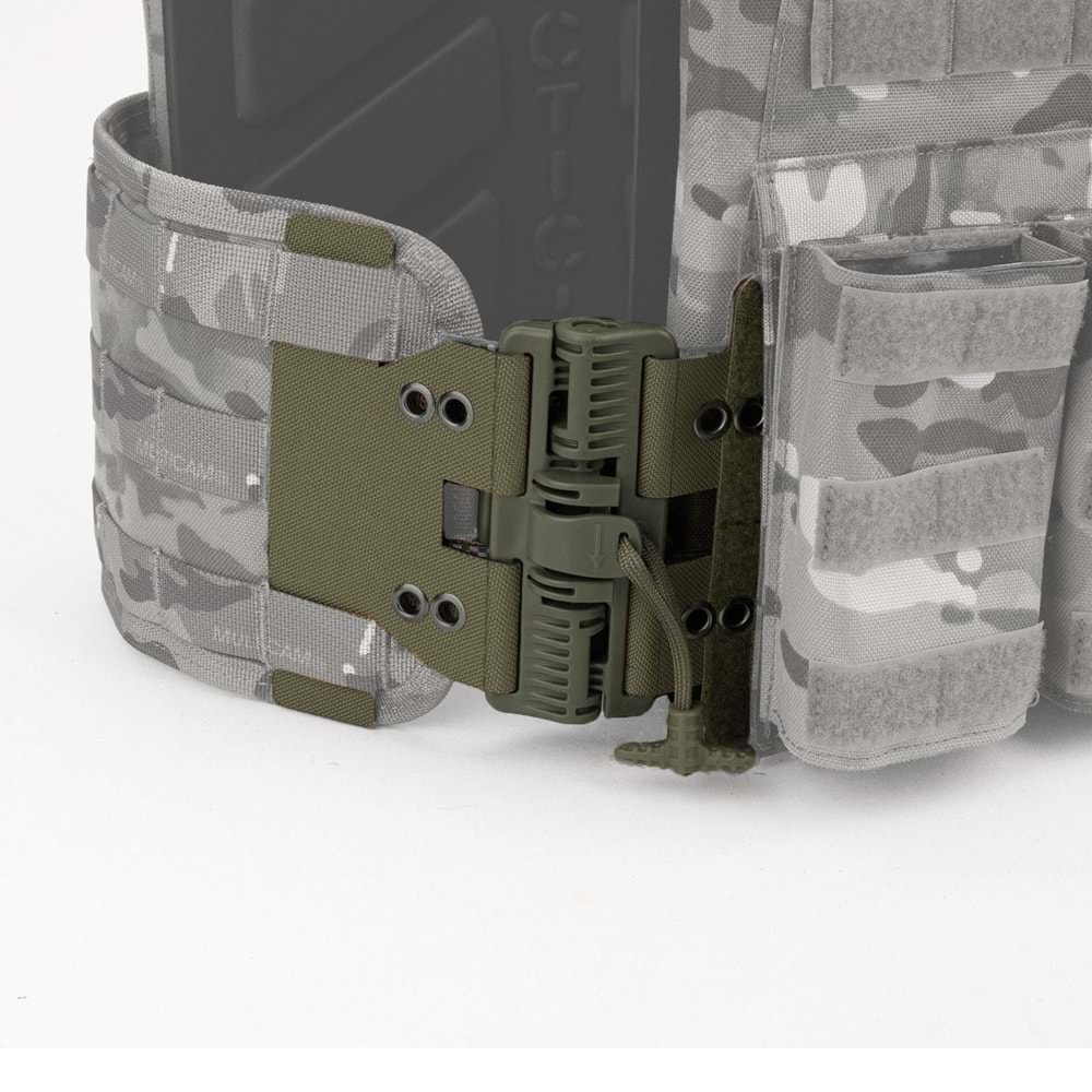 Mas Tactical® Tegris Yan Panel Hızlı Söküm Tokalı Kumaş Kaplı Haki