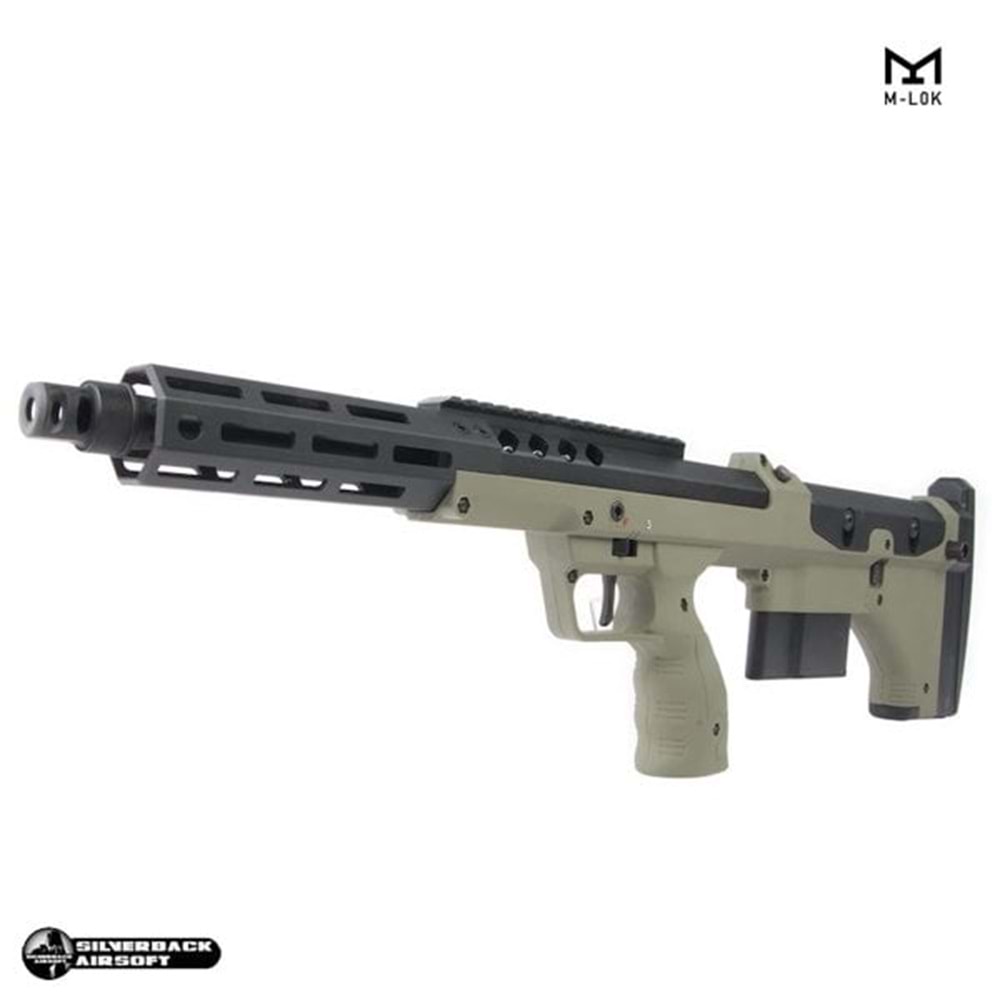 SILVERBACK SRS A2/M2 ''16inç Namlu'' Desert Tech Lisanslı COVERT Airsoft Sniper Tüfek - Yeşil