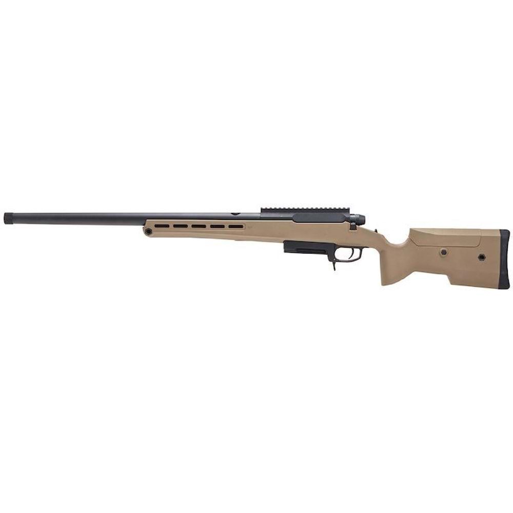Silverback TAC-41P Classic Polimer Dipçik Sniper Bolt Action Airsoft Tüfek, FDE SBA-T41P-FDE