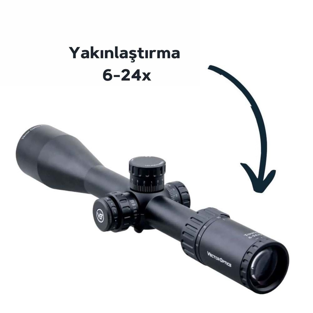 6-24x50 TOUREX FFP Tüfek Dürbünü SCFF-19