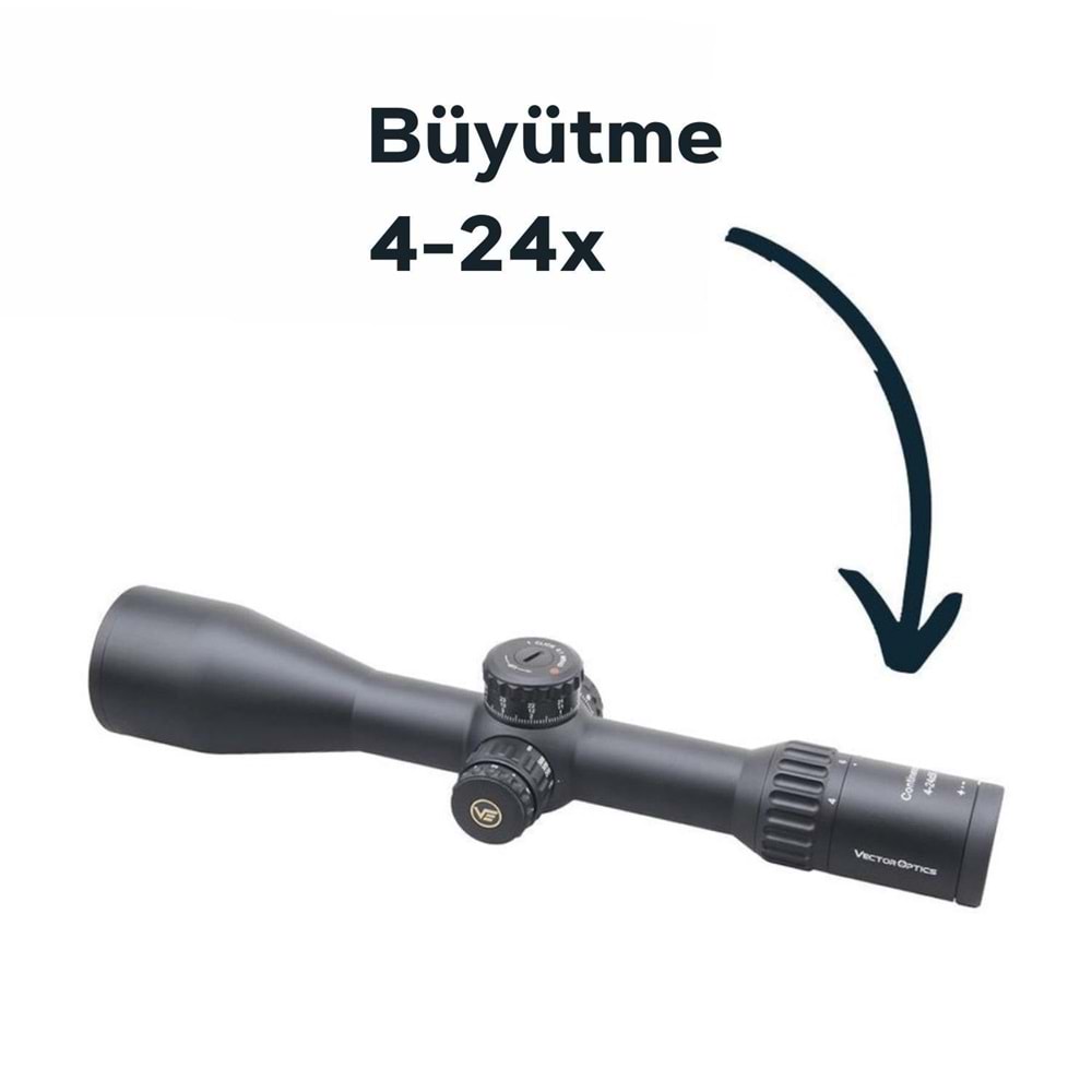 Continental x6 4-24x56 MBR FFP 34mm Uzun mesafe yivli tüfek dürbünü