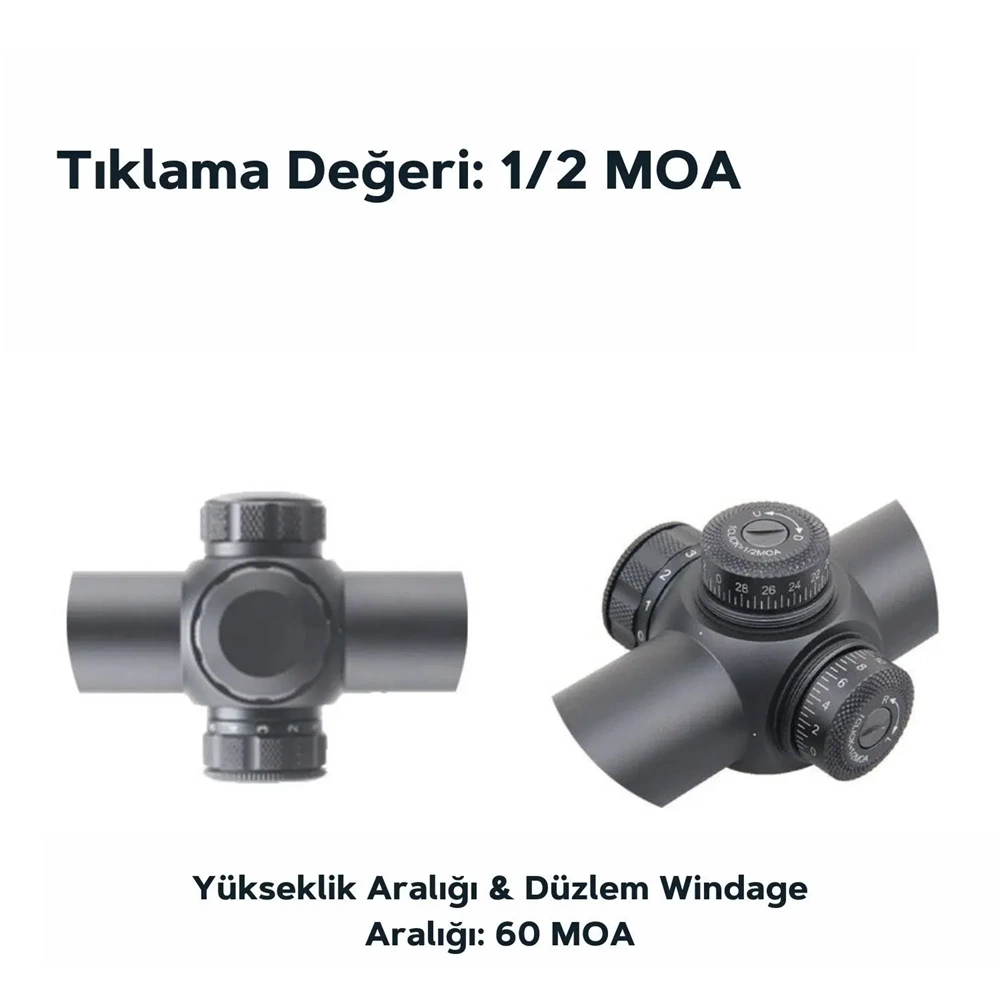 Vector Optics Grizzly 1-4x24 SFP 30 mm Av Tüfeği Dürbünü – SCOC-41