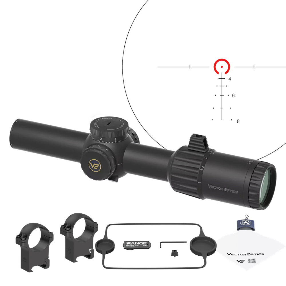 Vector Optics TAURON 1-6x24 SFP Tüfek Dürbünü - SCOC-49