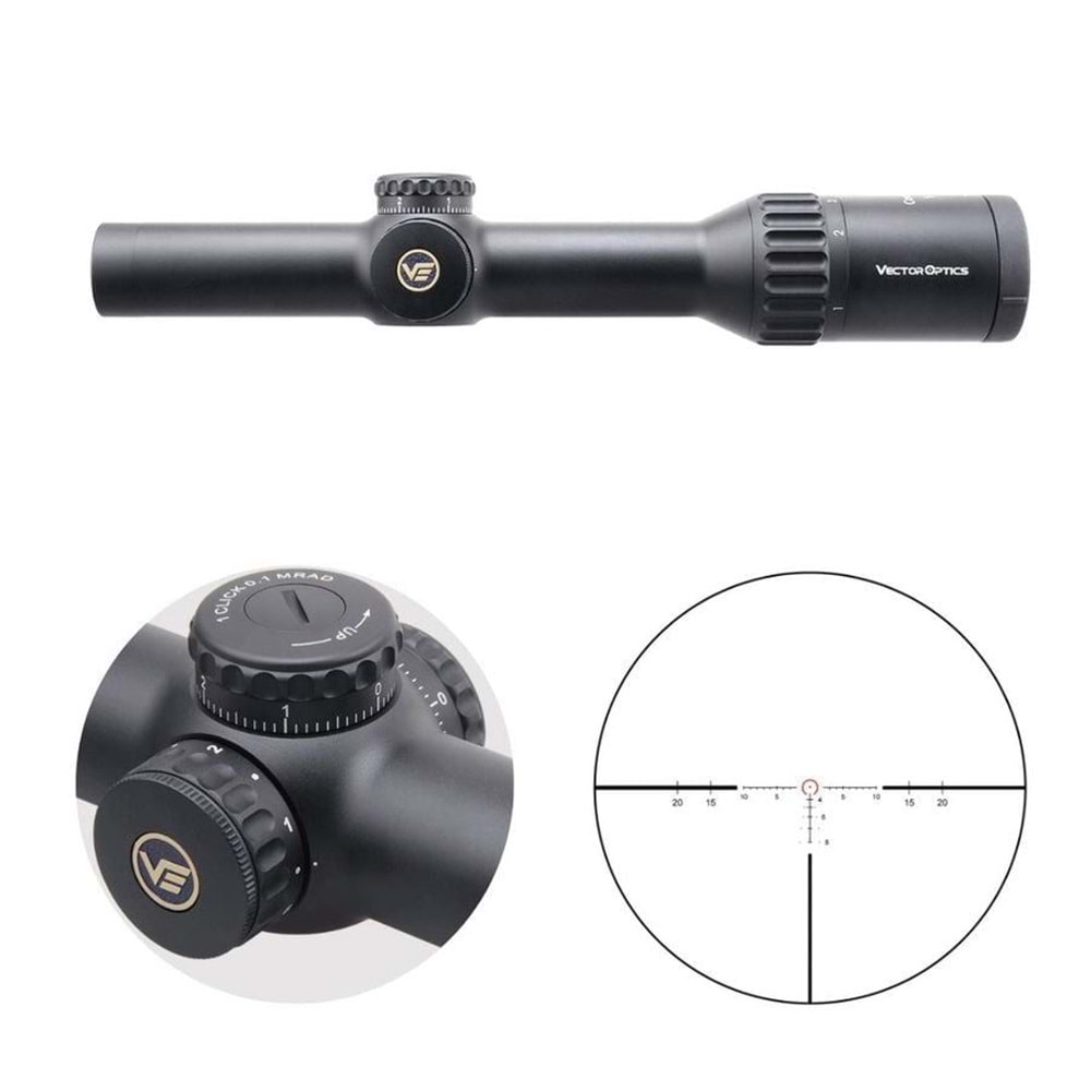Vector Optics CONTINENTAL X8 1-8X24 SFP ED VET-BTR Artıkıl TACTICAL TÜFEK DÜRBÜNÜ SCOC-T37
