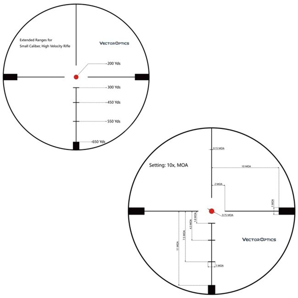 SCOL-32 Vector Optics Hugo 6-24x50GT SFP Tüfek Dürbünü