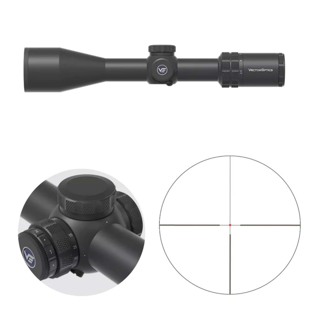Vector Optics Grizzly 2.5-15x50i HD SFP Tüfek Dürbünü