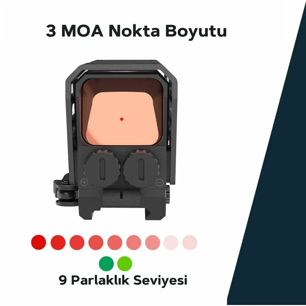 Vector Optics Frenzy Plus 1x31x26 XL Ekran, Auto ON/OFF, Çoklu Artıkıl Red Dot Nişangah (Pilli Versiyon) – SCRD-M67