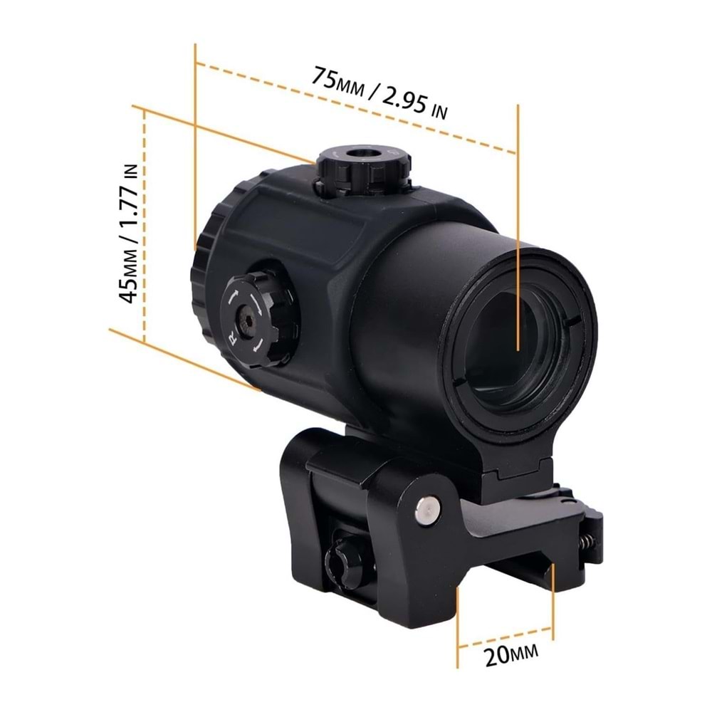 SOTAC 558 G43 Red & Green Dot Holographic Reflex Sight Scope with G43 3X Magnifier Combo Built-in Flip QD Mount Nişangah - Siyah