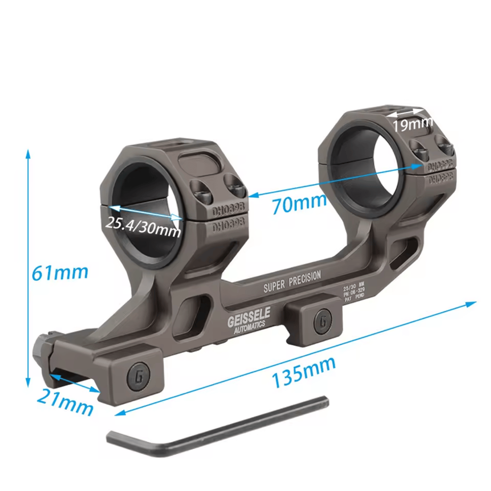 SOTAC GE 30mm/25.4mm Dürbün Montaj Ayağı - Siyah