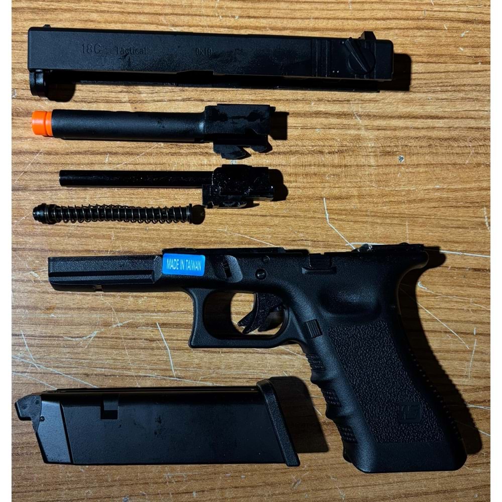 WE G18C Gen4 Siyah GBB Airsoft Tabanca (AirsoftPRO Özel)