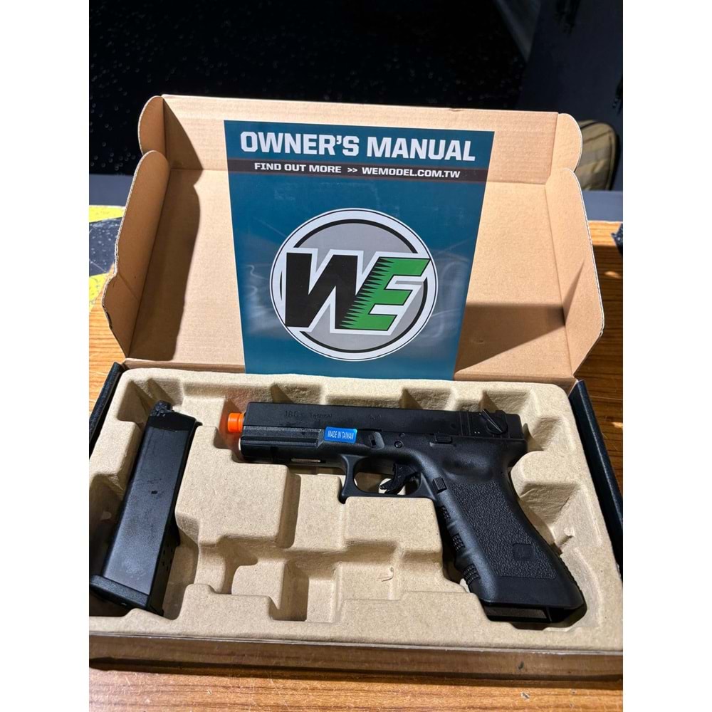 WE G18C Gen4 Siyah GBB Airsoft Tabanca (AirsoftPRO Özel)