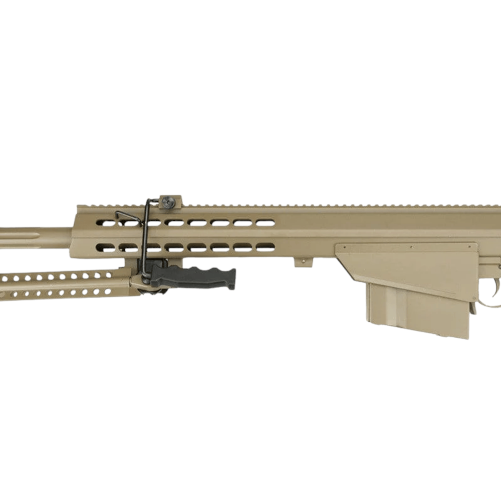 SnowWolf BARRETT M82A1 CQB TAN Kısa Namlu AEG Siyah Airsoft Sniper Tüfeği