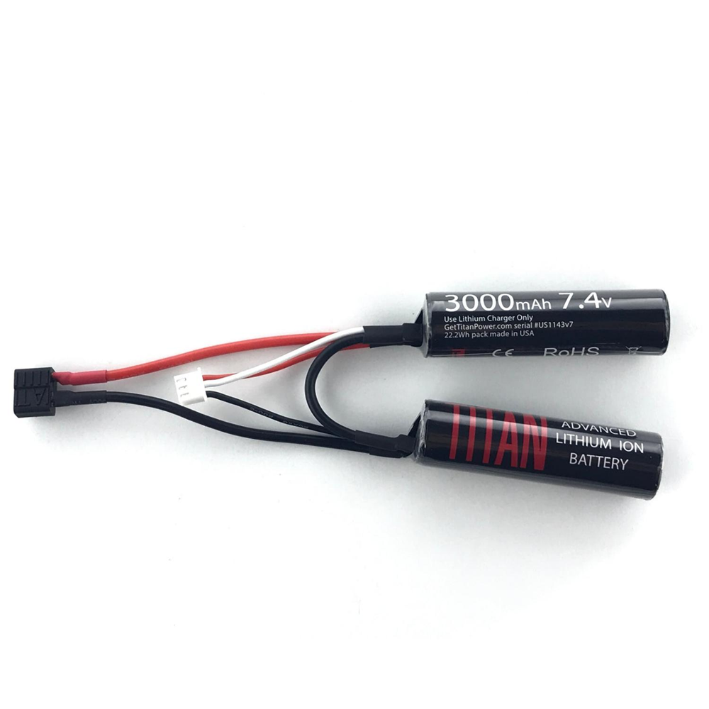 Titan 3000mAh 7.4v Nunchuck TPLUG (Deans) Airsoft Li Ion Pil - 1155