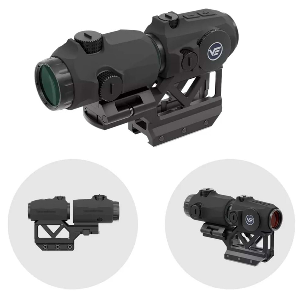 Vector Optics Combo Kit | Maverick Mini Red Dot Nişangah & 3x Magnifier & Entegre Tek Parça Montaj (VOGP-02)
