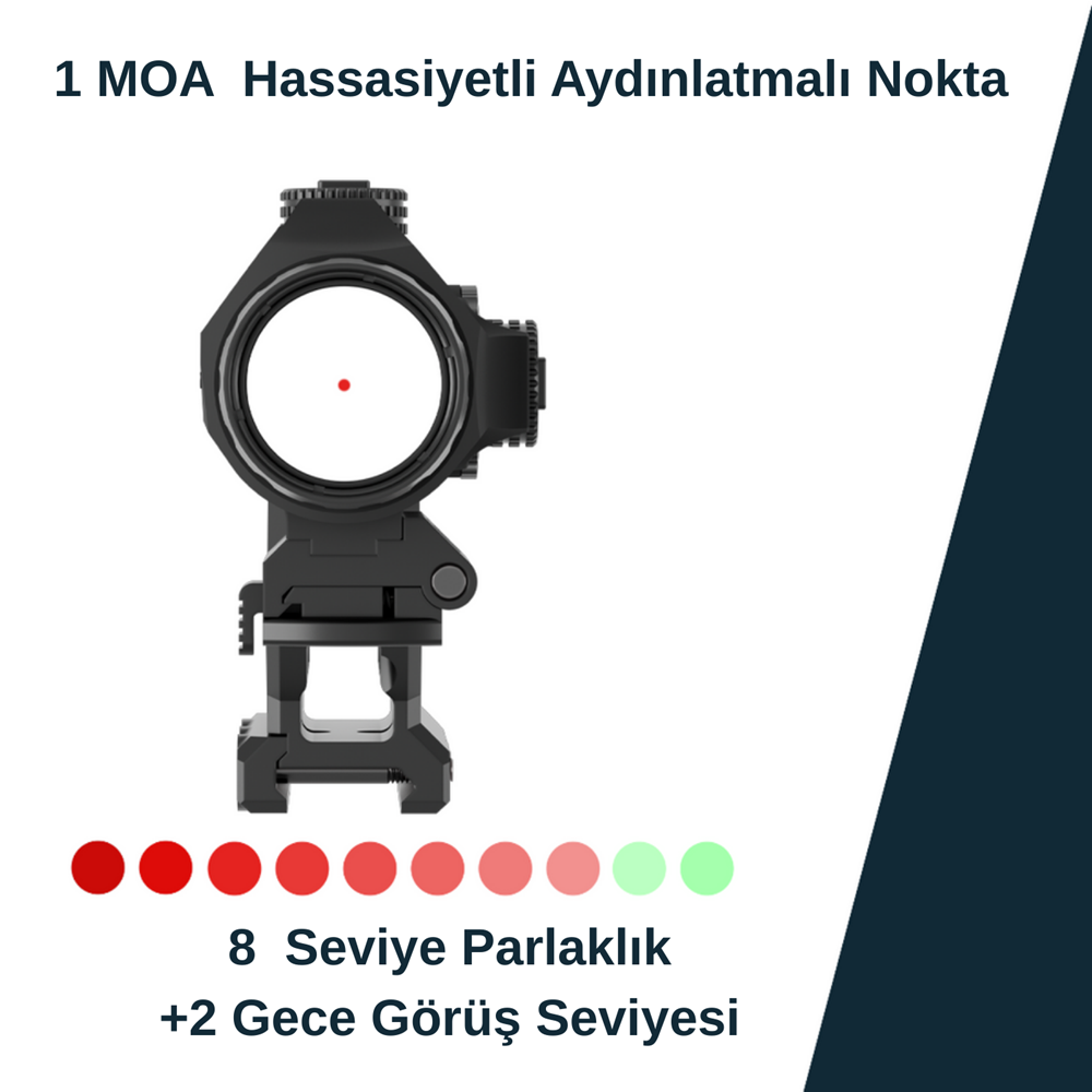 Vector Optics Combo Kit | Maverick Mini Red Dot Nişangah & 3x Magnifier & Entegre Tek Parça Montaj (VOGP-02)