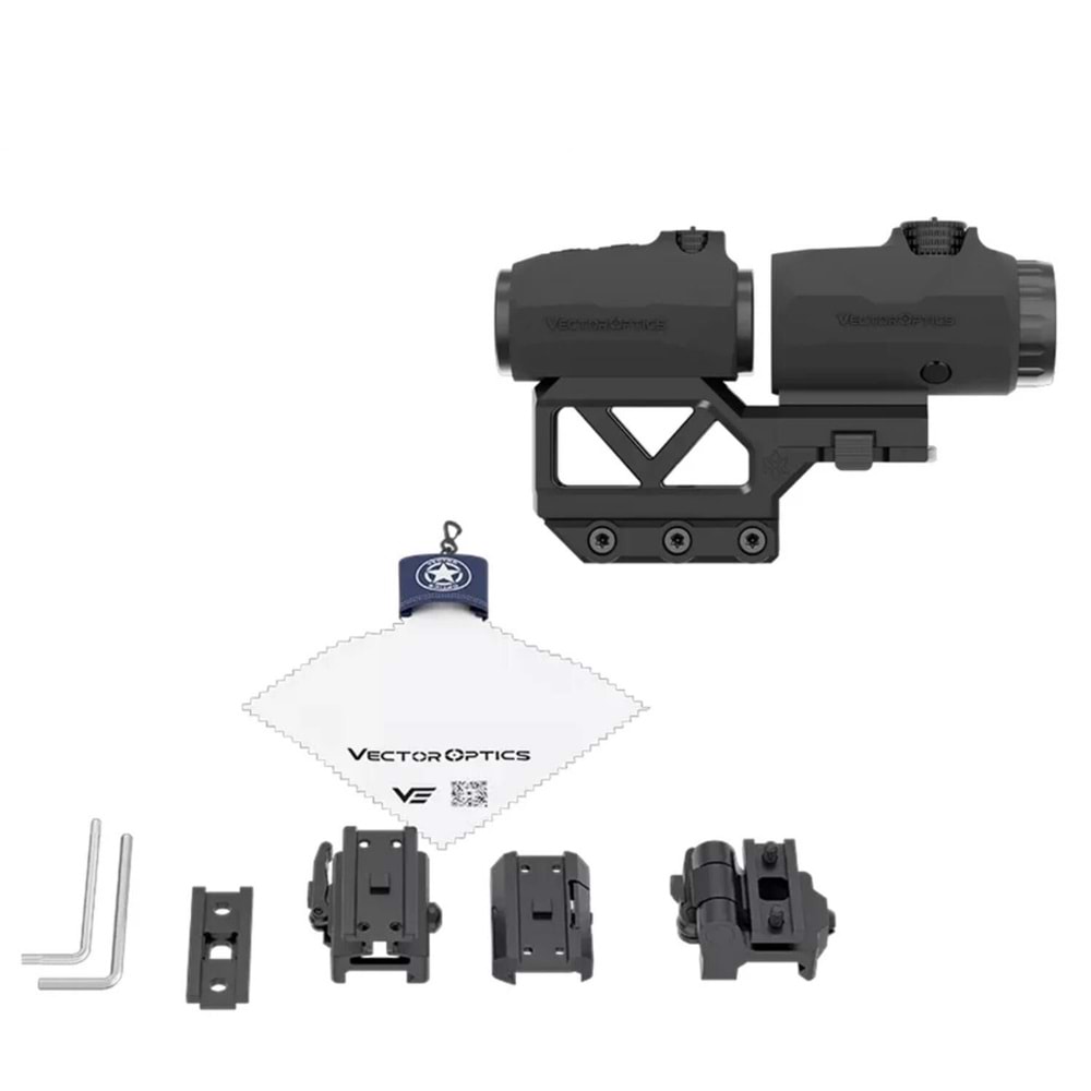 Vector Optics Combo Kit | Maverick Mini Red Dot Nişangah & 3x Magnifier & Entegre Tek Parça Montaj (VOGP-02)