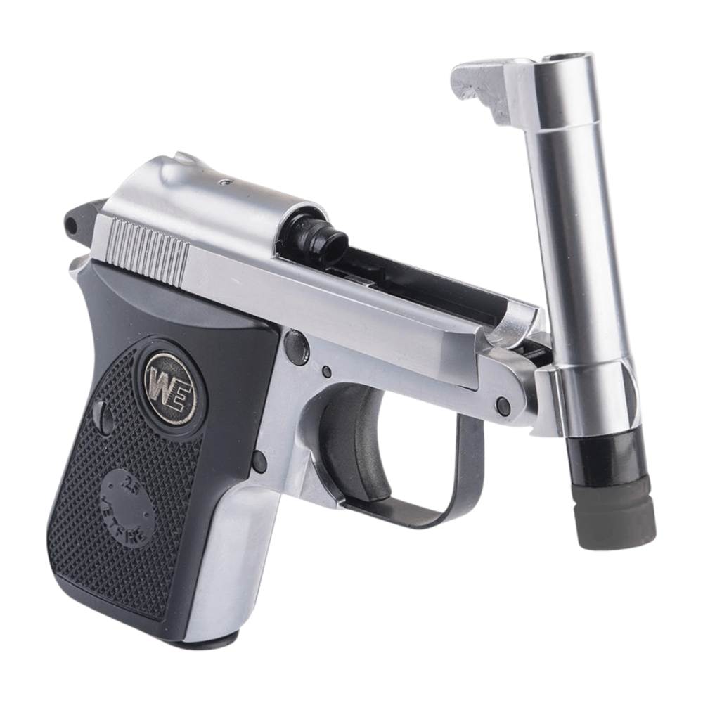 WE-Tech Ultra Compact BERETTA 950 Pocket SILVER Parlak Gümüş Gas Blowback Airsoft Jartiyer Tabancası