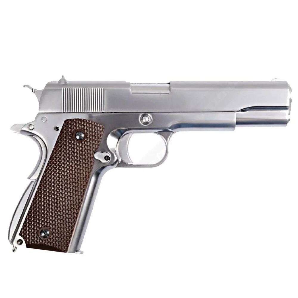WE COLT 1911 Silver Kahve Kabza GBB Airsoft Tabanca