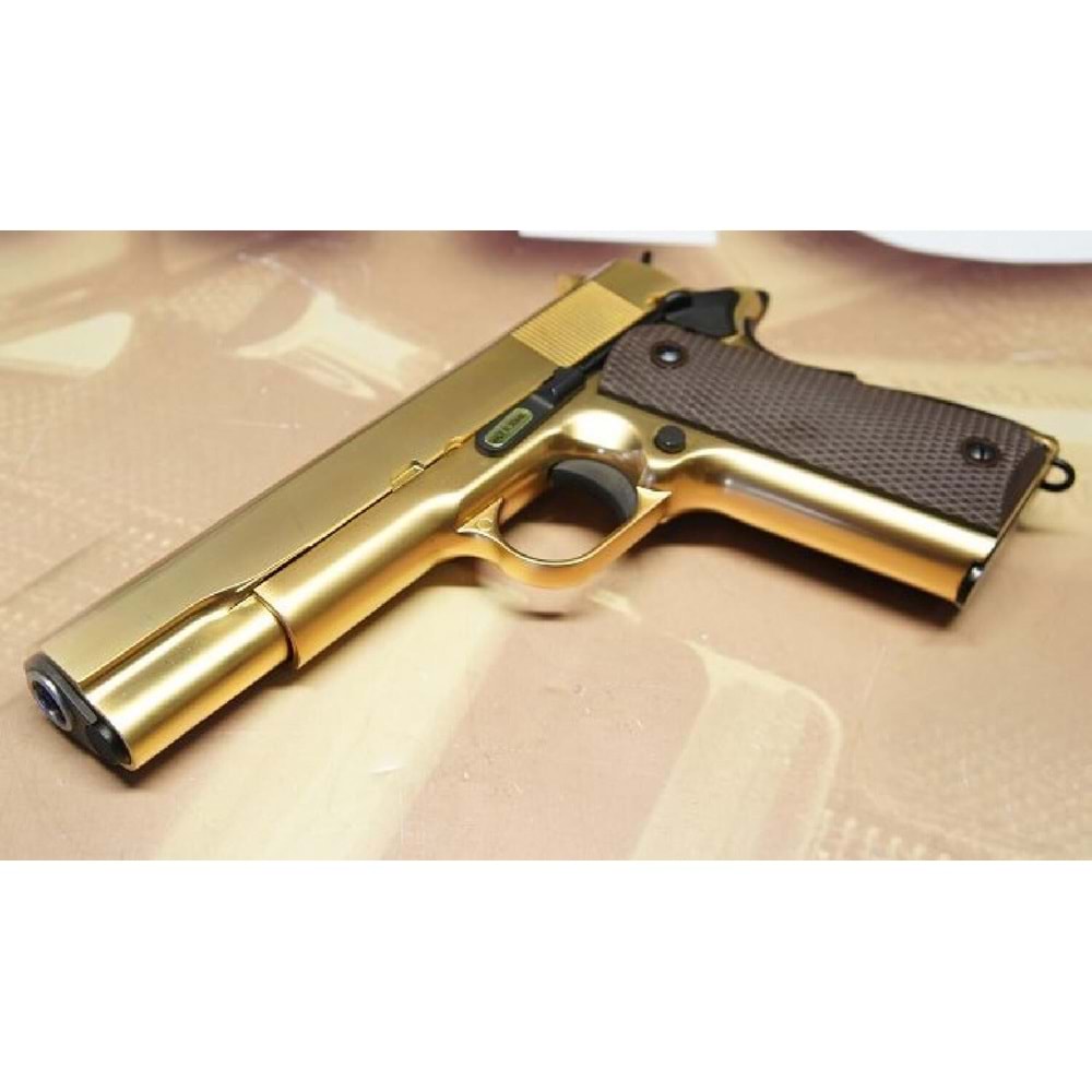 WE M1911 FULL METAL-24K Gold Plated Altın Kaplı Airsoft Tabanca (WE-E007A)