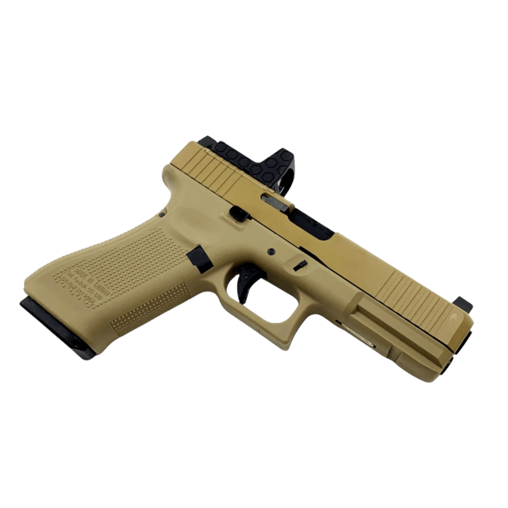 WE GLOCK G17 TAN GEN5 MOS RMR Ayaklı GBB Airsoft Tabanca Seti