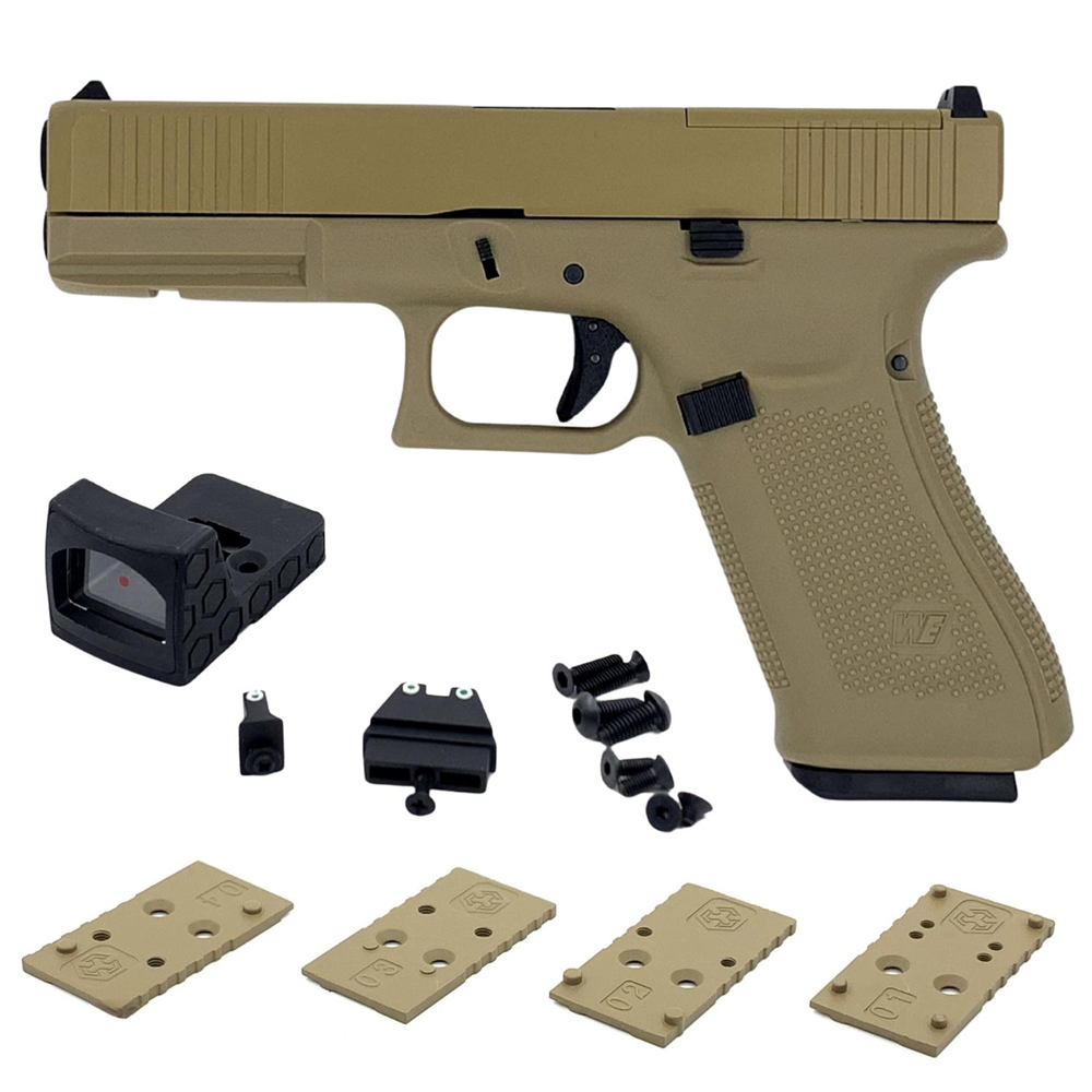 WE GLOCK G17 TAN GEN5 MOS RMR Ayaklı GBB Airsoft Tabanca - Desert