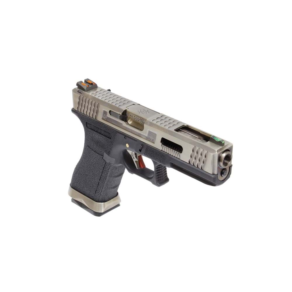 WE Glock G18 FullAuto T7 GBB Airsoft Tabanca SV Kızak / SV Namlu / BK Gövde
