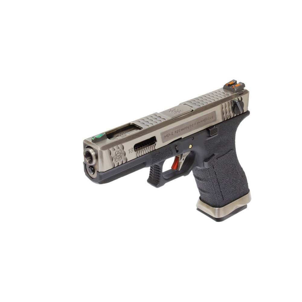 WE Glock G18 FullAuto T7 GBB Airsoft Tabanca SV Kızak / SV Namlu / BK Gövde