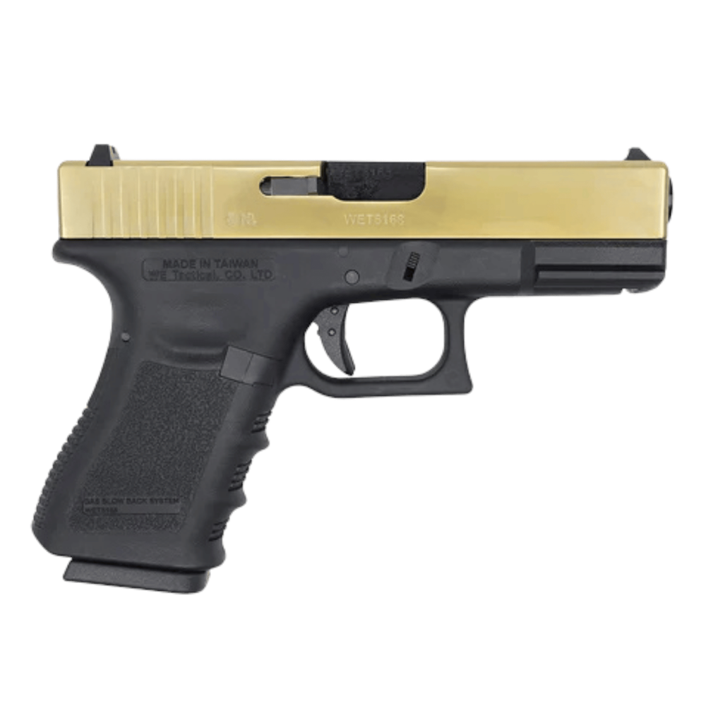 WE Glock G19 GOLD GBB Airsoft Tabanca (Airsoft Altın Glock)