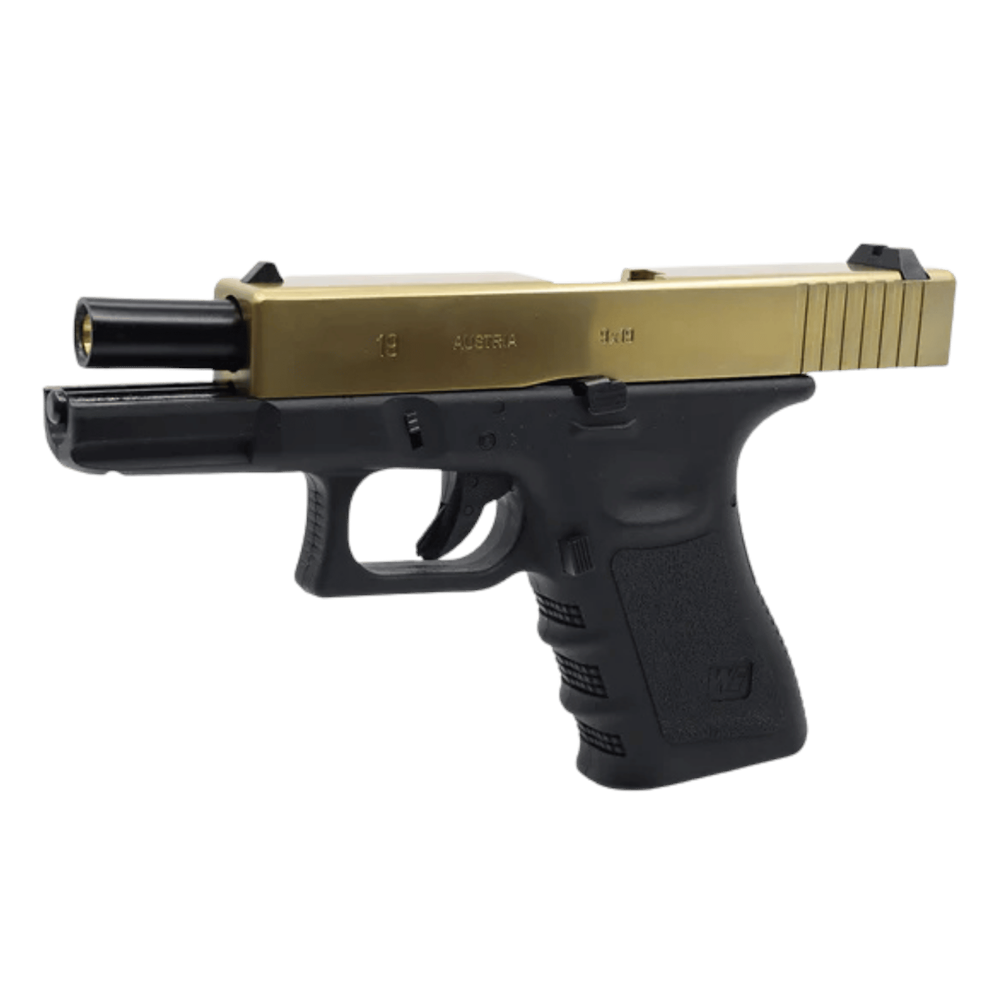 WE Glock G19 GOLD GBB Airsoft Tabanca (Airsoft Altın Glock)
