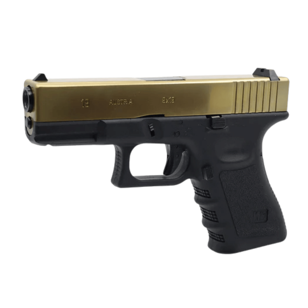WE Glock G19 GOLD GBB Airsoft Tabanca (Airsoft Altın Glock)