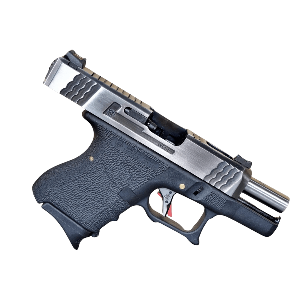 WE GLOCK26 G26 FullAuto T7 GBB Airsoft Tabanca Seti-Silver