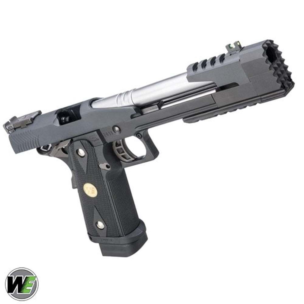WE-Tech Competition Series ''Xcelerator Dragon'' Hi-CAPA GBB Airsoft Tabanca - Uzun Namlu/Siyah/madalyon Kabza