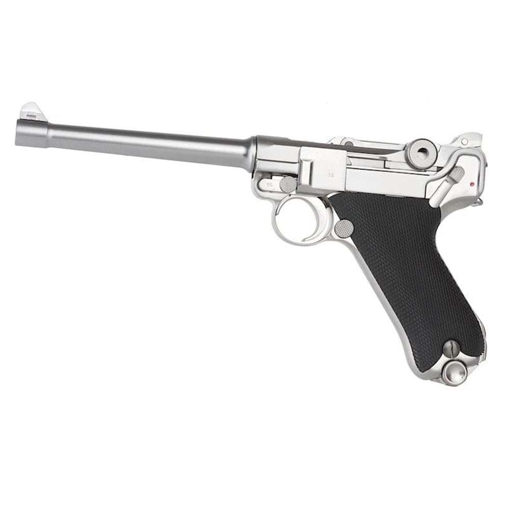 WE P08 Luger 6 Silver GBB Airsoft Tabanca