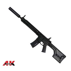 A&K M4 DMR Diamond Head Susturucu Replikalı AEG Airsoft Tüfek - Siyah
