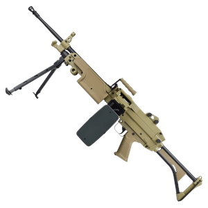 A&K M249-MK1 AEG LMG Airsoft Tüfek FULL METAL - Tan (AK-M249-MK1-TAN-MTL)