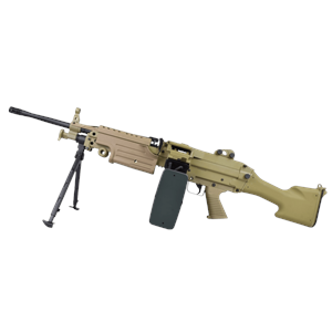 A&K M249-MK2 Full Metal AEG LMG Airsoft Tüfek - Tan (AK-M249-MK2-TAN-MTL)