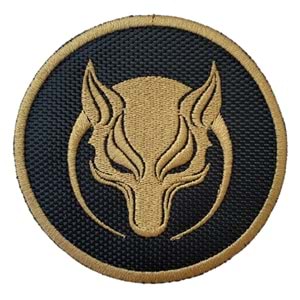 YUVARLAK BÖRÜ KIZGIN KURT PATCH ARMA - TAN SIYAH