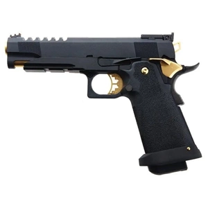 AW HX2701 5.1'' Hi-Capa Slide Cut Black & Gold GBB Airsoft Tabanca