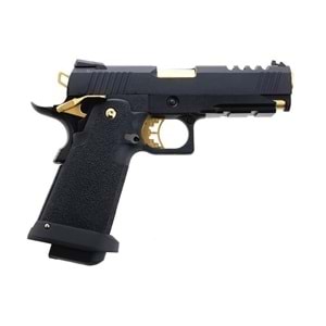 AW HX2711 4.3 Hi-Capa SLIDECUT COMPACT GBB Airsoft Tabanca ( Black/Gold )