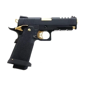 AW HX2711 4.3'' Hi-Capa Slide Cut Compact Black & Gold GBB Airsoft Tabanca