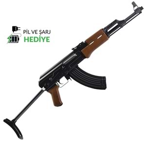 JG AIRSOFT AK47-S Katlanır Dipçikli Airsoft AEG Tüfek Set (0507W)