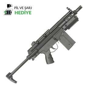 JG T3 SAS Airsoft G3 MC51 Tipi Compact CQB Tüfek - Siyah JG094
